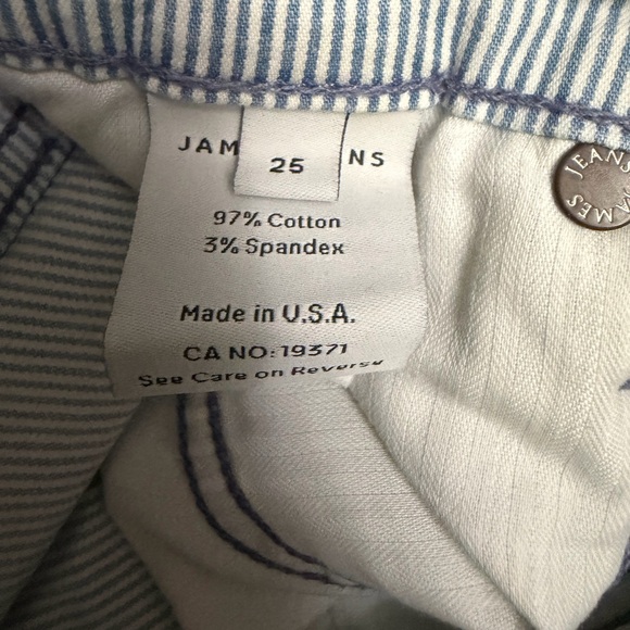 NWT James Jeans Women’s Blue White Striped Mid-Rise Ankle Jeans Size 25 - Picture 8 of 9